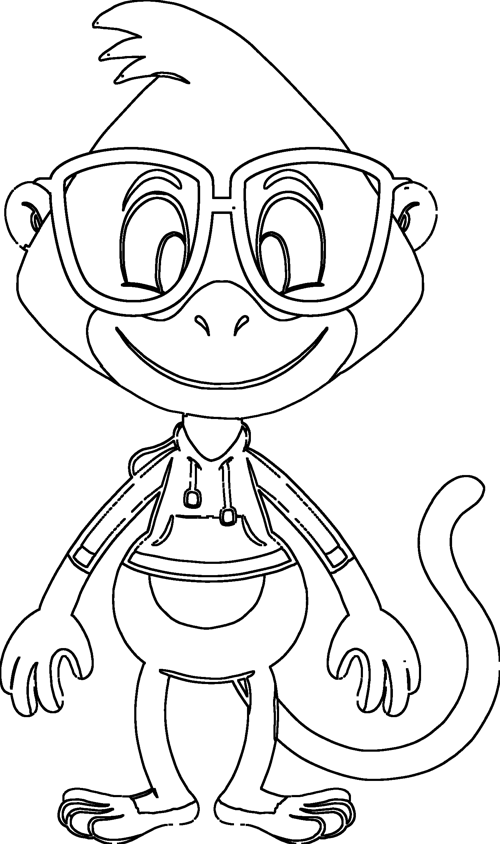 Colouring sheet of Monkleton